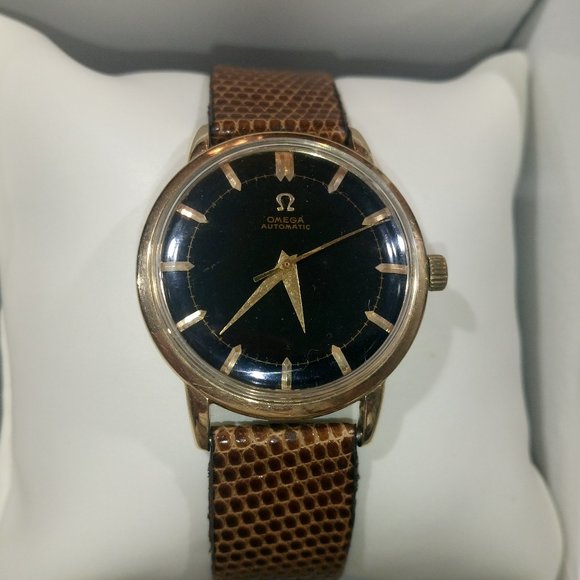 RARE 50's Omega Bumper Automatic 14K Gold Watch - Picture 5 of 8